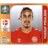 Sticker of Yussuf Poulsen Denmark Panini Euro 2020 Stickers