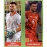 Soccer Sticker Dimitrievski - Musliu North Macedonia Panini Uefa Euro 2020 Tournament Edition