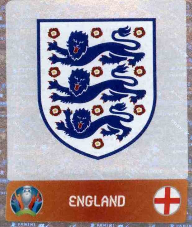 Sticker #401 LOGO ENGLAND Panini EURO EM 2020 2021 Tournament Edition 