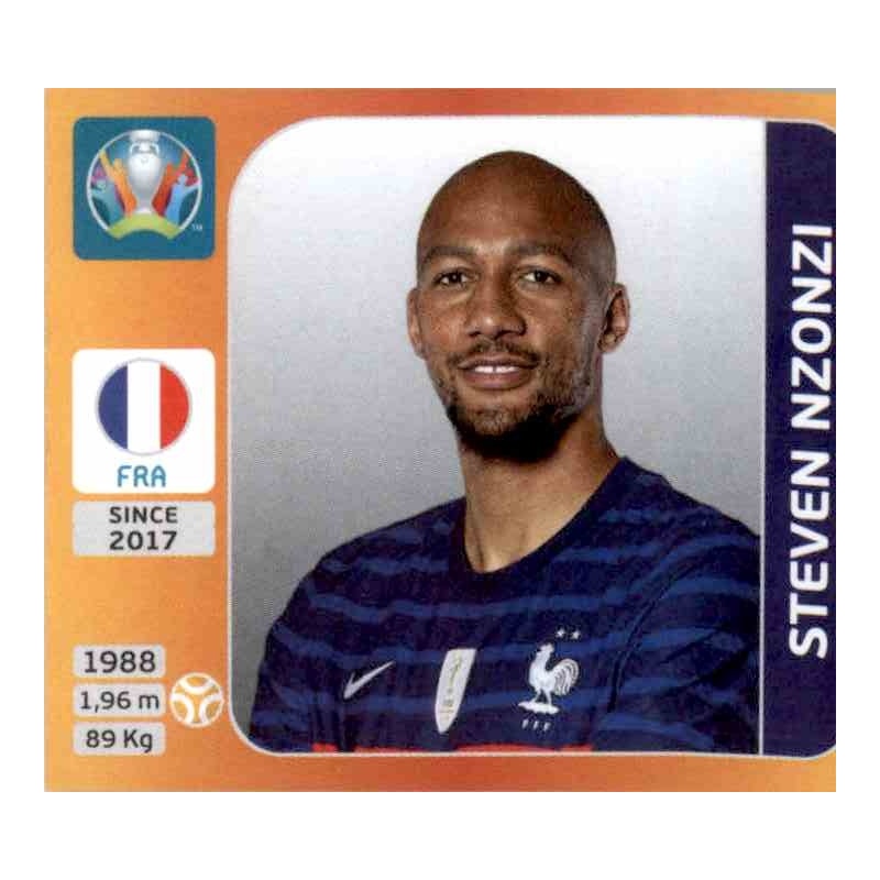583 Steven Nzonzi Bild Panini Sticker Fußball EM Euro 2020 Tournament 2021 Nr 