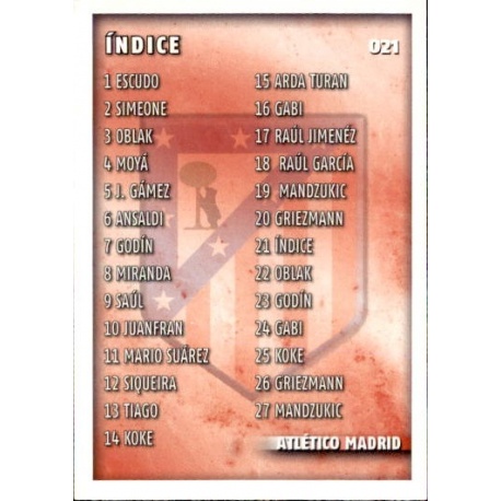 Índice Atlético Madrid 21