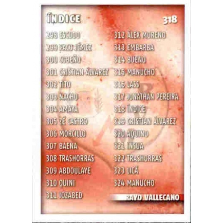 Índice Rayo Vallecano 318