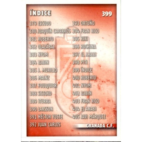 Índice Granada 399