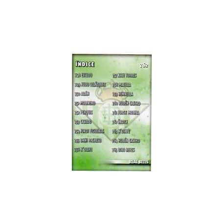 Índice Betis 762