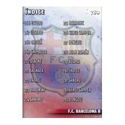 Índice Barcelona B 780