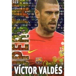 Víctor Valdés Barcelona Superstar Brillo Letras 23