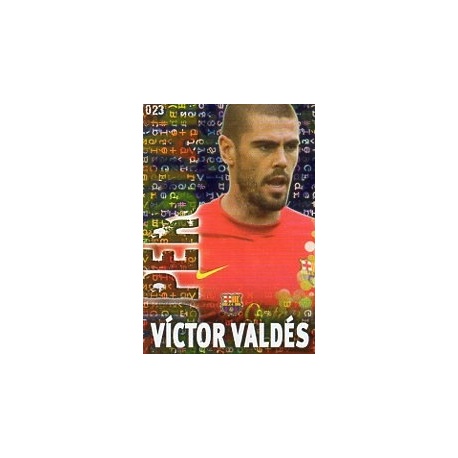 Víctor Valdés Barcelona Superstar Brillo Letras 23