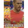 Soccer Trading Cards Víctor Valdés Barcelona Superstar Rayas Horizontales Las Fichas de La Liga 2014