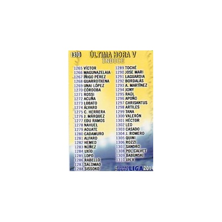 Índice Última Hora V 1310