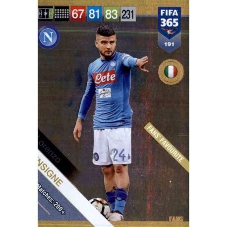 Lorenzo Insigne Fans Favourite 191 FIFA 365 Adrenalyn XL