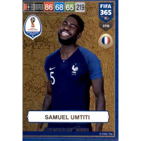 Samuel Umtiti FIFA World Cup Heroes 370 FIFA 365 Adrenalyn XL