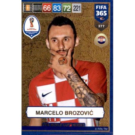 Marcelo Brozović FIFA World Cup Heroes 377 FIFA 365 Adrenalyn XL
