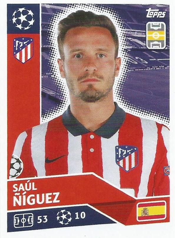 Topps Champions League 2020/21 Sticker ATM12 Saul Niguez 