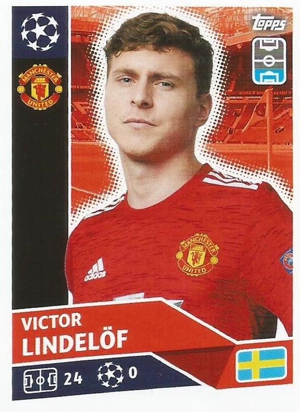 Victor Lindelöf Topps Champions League 2020/21 Sticker MUN5 