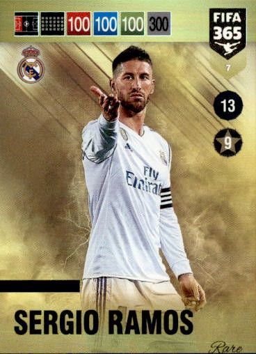 Rare Sergio Ramos Fifa 365 Cards 2018-007 Top Master 