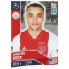 Sticker of Sergiño Dest Champions League Sticker Album 20-21