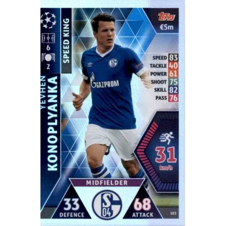 Yevhen Konoplyanka - Speed King FC Schalke 04 103 Match Attax Champions 2018-19