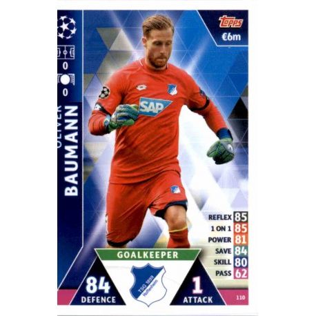 Oliver Baumann Hoffenheim 110 Match Attax Champions 2018-19