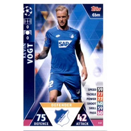 Kevin Vogt Hoffenheim 112 Match Attax Champions 2018-19
