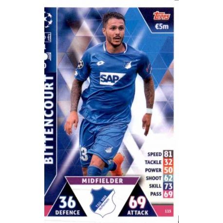 Leonardo Bittencourt Hoffenheim 115 Match Attax Champions 2018-19