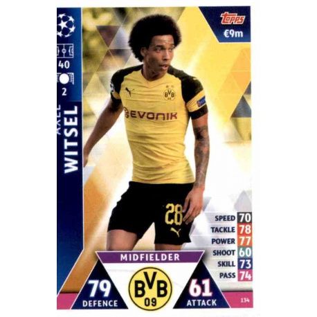 Axel Witsel Borussia Dortmund 134 Match Attax Champions 2018-19