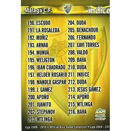 Indice Error Málaga 211