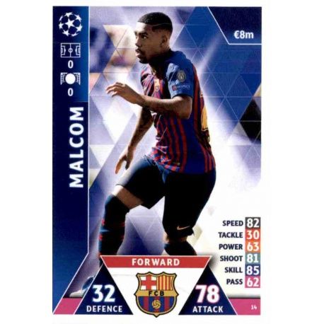 Malcom Barcelona 14 Match Attax Champions 2018-19