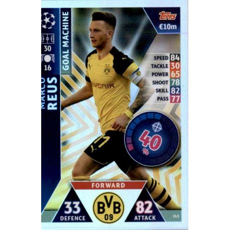 Marco Reus - Goal Machine Borussia Dortmund 143 Match Attax Champions 2018-19