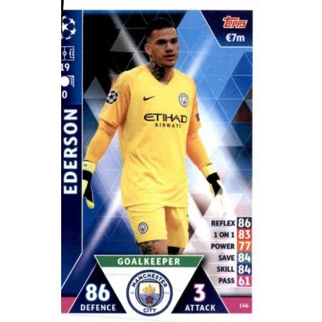 Ederson Manchester City 146 Match Attax Champions 2018-19