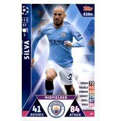 David Silva Manchester City 155 Match Attax Champions 2018-19