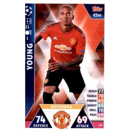 Ashley Young Manchester United 166 Match Attax Champions 2018-19