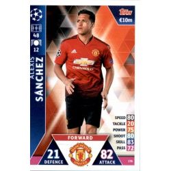 Alexis Sánchez Manchester United 176 Match Attax Champions 2018-19