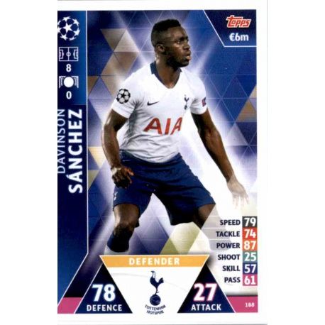 Dávinson Sánchez Tottenham Hotspur 188 Match Attax Champions 2018-19