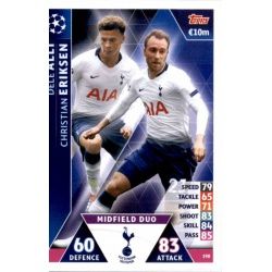 Dele Alli - Christian Eriksen - Midfield Duo Tottenham Hotspur 198 Match Attax Champions 2018-19