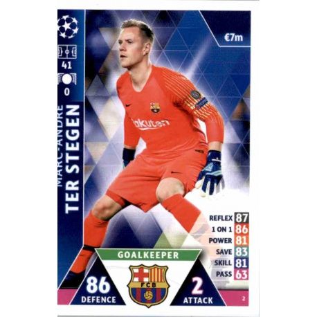 Marc-André ter Stegen Barcelona 2 Match Attax Champions 2018-19