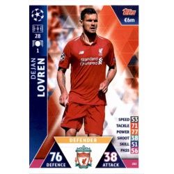 Dejan Lovren Liverpool 202 Match Attax Champions 2018-19