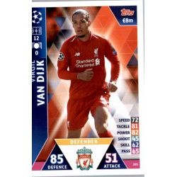 Virgil van Dijk Liverpool 203 Match Attax Champions 2018-19