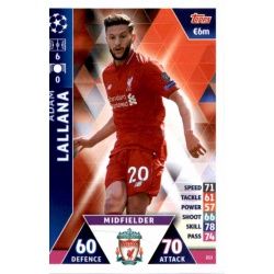Adam Lallana Liverpool 211 Match Attax Champions 2018-19