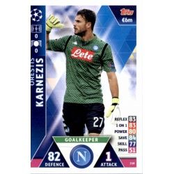 Orestis Karnezis SSC Napoli 218 Match Attax Champions 2018-19