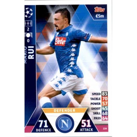 Mário Rui SSC Napoli 220 Match Attax Champions 2018-19