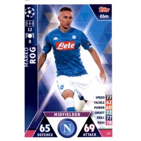 Marko Rog SSC Napoli 227 Match Attax Champions 2018-19