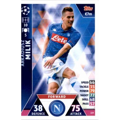 Arkadiusz Milik SSC Napoli 229 Match Attax Champions 2018-19