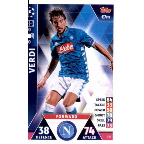 Simone Verdi SSC Napoli 230 Match Attax Champions 2018-19