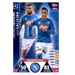 José Callejón - Lorenzo Insigne - Forward Duo SSC Napoli 234 Match Attax Champions 2018-19