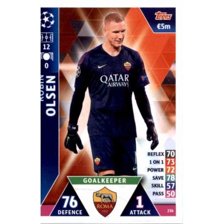 Robin Olsen AS Roma 236 Match Attax Champions 2018-19