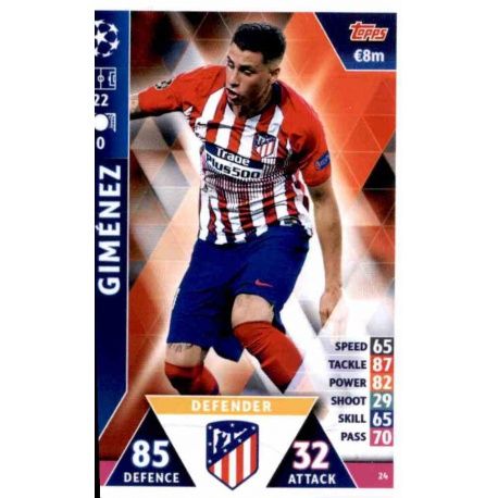 José Giménez Atlético Madrid 24 Match Attax Champions 2018-19