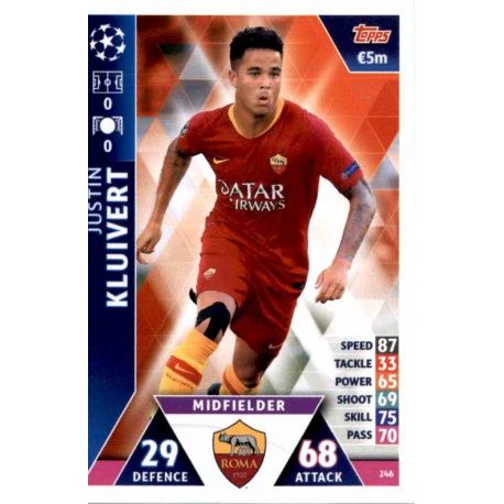 Justin Kluivert AS Roma 246 Match Attax Champions 2018-19