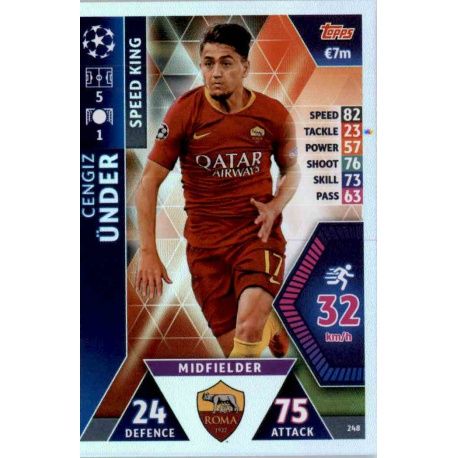 Cengiz Ünder - Speed King AS Roma 248 Match Attax Champions 2018-19