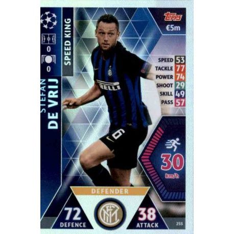 Stefan de Vrij - Speed King Internazionale Milan 255 Match Attax Champions 2018-19