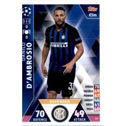 Danilo D’Ambrosio Internazionale Milan 257 Match Attax Champions 2018-19